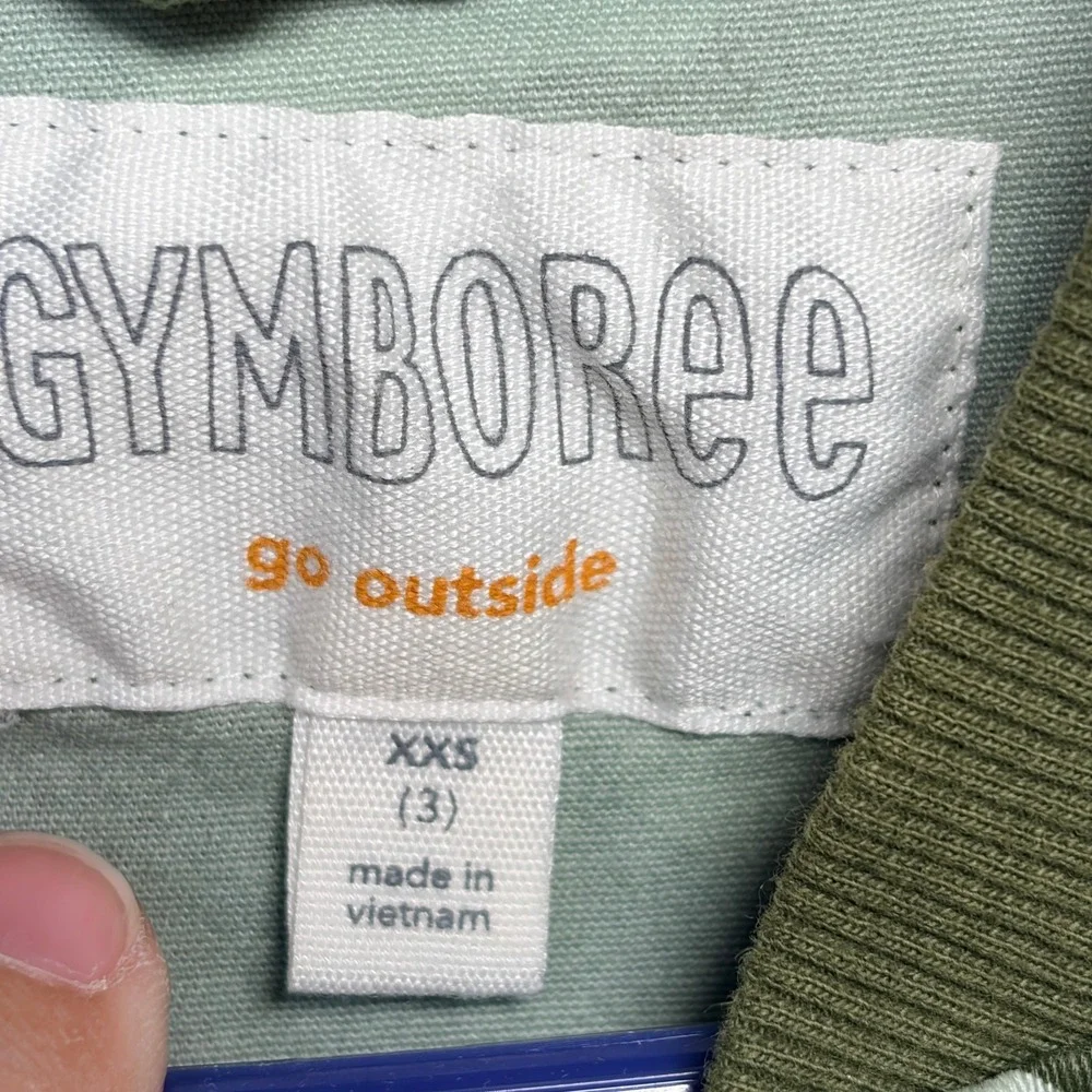 Gymboree Go Outside Boys Camo Bomber Jacket Green Brown Size XXS 3 Woodland Zip